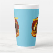 グッドモーニングサンシャインビグおもしろいフット カフェラテマグ (正面)