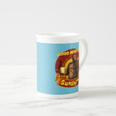 グッドモーニングサンシャインビグおもしろいフット ボーンチャイナマグカップ (正面右)