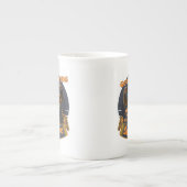 グッドモーニングサンシャインビグおもしろいフット ボーンチャイナマグカップ (正面)