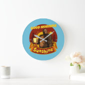 グッドモーニングサンシャインビグおもしろいフット ラージ壁時計 (ホーム)