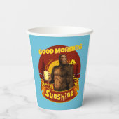 グッドモーニングサンシャインビグおもしろいフートコーヒー 紙コップ (裏面)