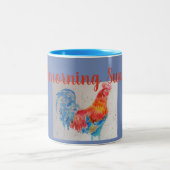 グッドモーニングサンシャインブルーマグレッドロスター ツートーンマグカップ (中央)