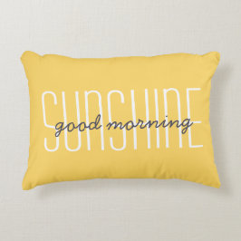 グッドモーニングサンシャイン引用文イエローデコレーション アクセントクッション