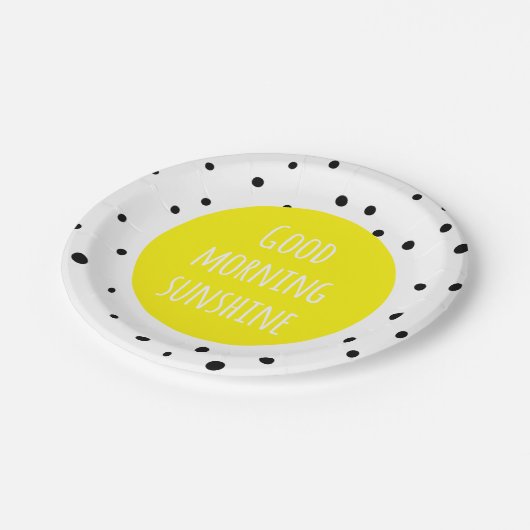 グッドモーニングサンシャイン | 水玉模様紙プレート ペーパープレート (アングル)