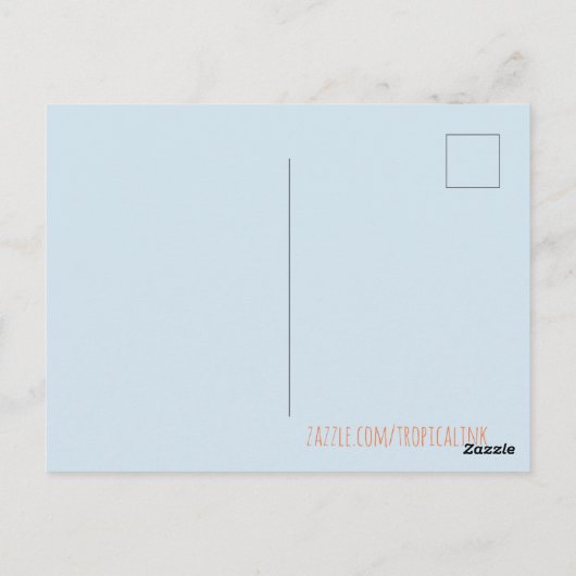 グッドモーニングサンライズサンディトロピカルビーチ ポストカード (裏面)