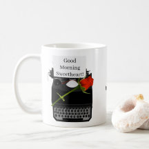 グッドモーニングスウィートアートヴィンテージタイプライター