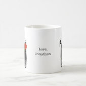 グッドモーニングスウィートアートヴィンテージタイプライター コーヒーマグカップ (中央)