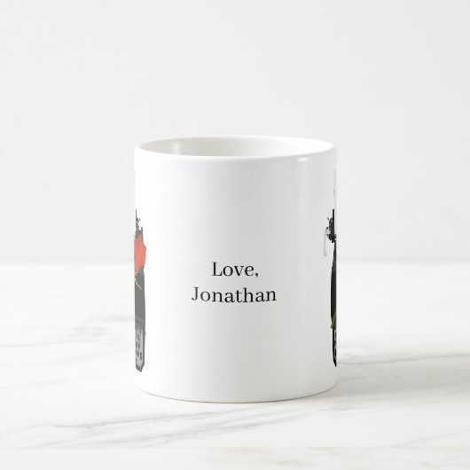 グッドモーニングスウィートアートヴィンテージタイプライター コーヒーマグカップ (中央)