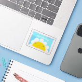グッドモーニングステッカー シール (ノートパソコンとiPhone)