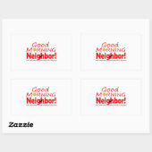 グッドモーニングネイバーステッカー 長方形シール (シート)