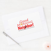 グッドモーニングネイバーステッカー 長方形シール (封筒)