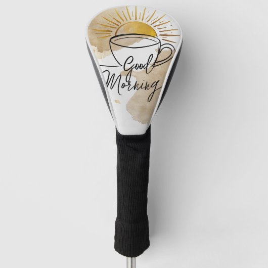 グッドモーニングハガキ ゴルフヘッドカバー (正面)