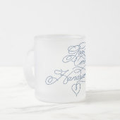 グッドモーニングハンサムかわいいボーイフレンド愛引用文 フロストグラスマグカップ (正面左)