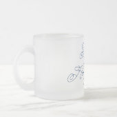 グッドモーニングハンサムかわいいボーイフレンド愛引用文 フロストグラスマグカップ (左)