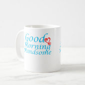 グッドモーニングハンサムなコーヒーカップ コーヒーマグカップ (正面左)