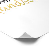 グッドモーニングハンサムブラック&金ゴールドプリント ポスター (角)