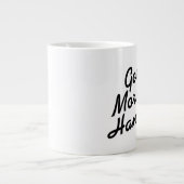 グッドモーニングハンサム白黒ジャンボマグカップ ジャンボコーヒーマグカップ (正面)