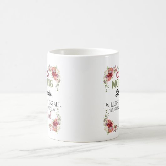グッドモーニングパーソナライズされた名God's Assurance mug コーヒーマグカップ (中央)