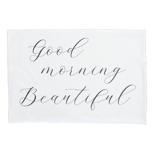 グッドモーニングビューティフルグッドモーニングハンサム 枕カバー (正面左)