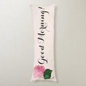 グッドモーニングピンクアジサイ抱き枕 ボディピロー (正面縦)