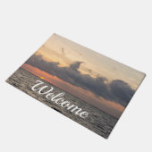 グッドモーニングフォリービーチウェルカムドオーマット ドアマット (アングル)