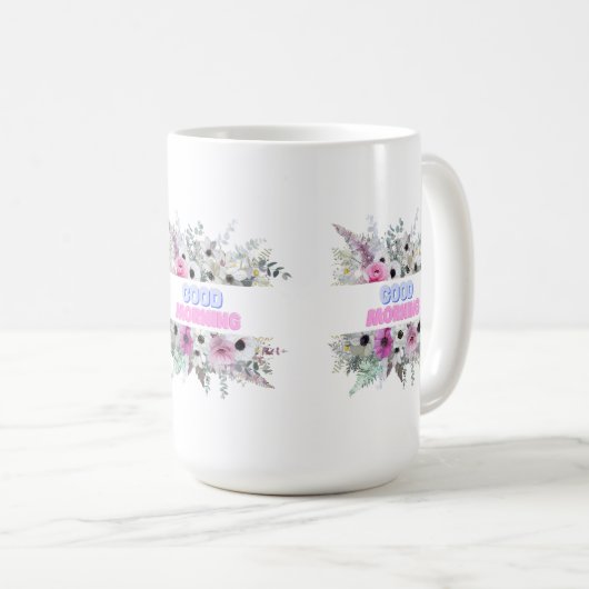 グッドモーニングフローラマグ コーヒーマグカップ (正面右)