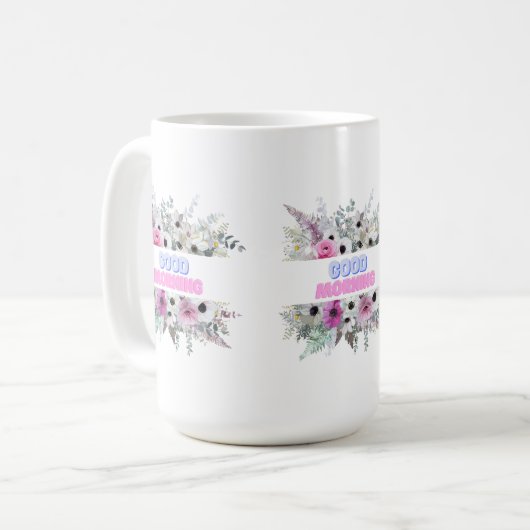 グッドモーニングフローラマグ コーヒーマグカップ (正面左)