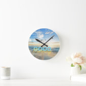 グッドモーニングブルースカイ ラウンド壁時計 (ホーム)