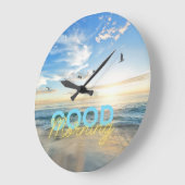 グッドモーニングブルースカイ ラージ壁時計 (傾斜)
