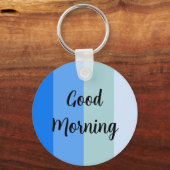 グッドモーニングブルーストライプの キーホルダー (正面)