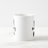 グッドモーニングプリンスブラックモダンタイポグラフィマグ コーヒーマグカップ (中央)