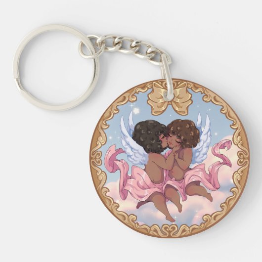 グッドモーニングベビーエンジェルズアクリルキーチェーン キーホルダー (正面)