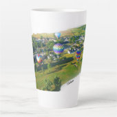 グッドモーニングホットエアバルーンラテマグカップ色 カフェラテマグ (正面)