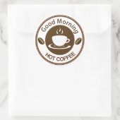 グッドモーニングホットコーヒー ラウンドシール (バッグ)