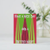 グッドモーニングポストカード水平テンプレート ポストカード (スタンド正面)