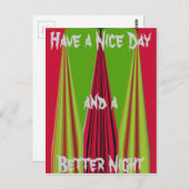 グッドモーニングポストカード水平テンプレート ポストカード (正面/裏面)