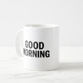 グッドモーニングマグカップ前向き-引用文コーヒーカップ コーヒーマグカップ (正面左)