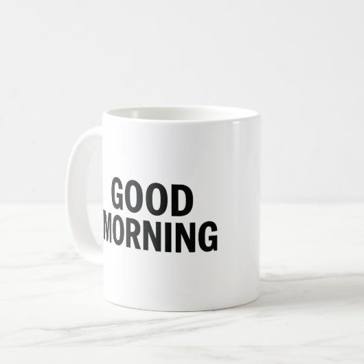 グッドモーニングマグカップ前向き-引用文コーヒーカップ コーヒーマグカップ (正面左)