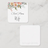 グッドモーニングマディットピーチフローラ ノートカード (正面/裏面)