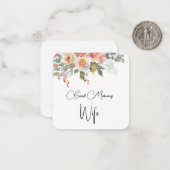 グッドモーニングマディットピーチフローラ ノートカード (正面/裏面インサイチュ)