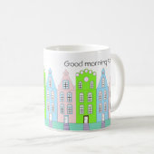 グッドモーニングヨーロッパの美学エレガント コーヒーマグカップ (正面右)