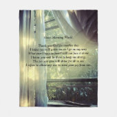 グッドモーニングワールド フリースブランケット (正面)