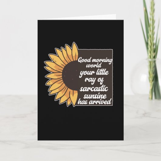 グッドモーニングワールド – 皮肉 カード (正面)