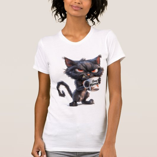 グッドモーニング不機嫌な猫» Tシャツ (正面)