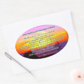 グッドモーニング天の父祈りの言葉シール 楕円形シール (封筒)