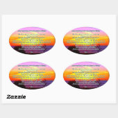 グッドモーニング天の父祈りの言葉シール 楕円形シール (シート)