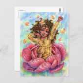 グッドモーニング妖精はがきファンタジーフラワーガーデン ポストカード (正面/裏面)