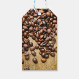 グッドモーニング素朴コーヒー豆抽象芸術 ギフトタグ