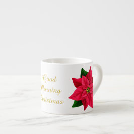 グッドモーニング クリスマス ストロングコーヒー ポインセチア エスプレッソカップ