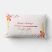 グッドモーニング&グッドナイトランバーピロー13インチx 21インチ ランバークッション (正面)